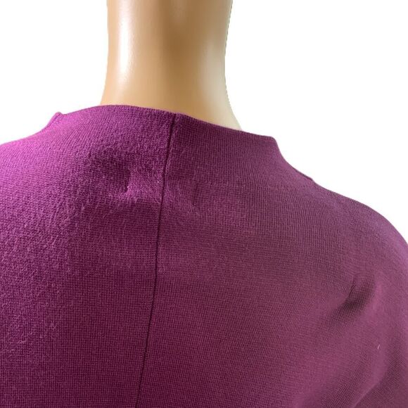 JM Collection Purple Embellished 3/4 Sleeve Cardigan Sz Petite Sm Classy Glam - Picture 6 of 12